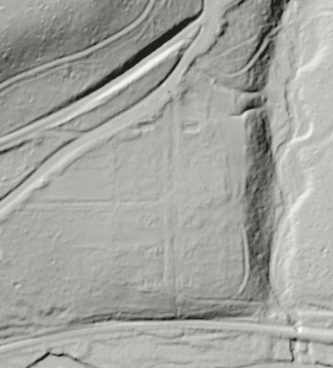 LIDAR view of Sidney Pennsylvania, a coal mining ghost town