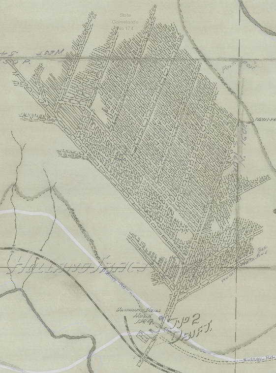 Map of underground workings of Sidney #2 Drift Mine