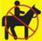 No horses permitted sign