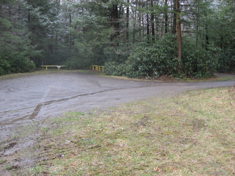second parking area on Little Muddy Run road at Wopsononock tract